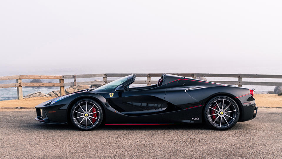 The 2017 Ferrari LaFerrari Aperta from the side