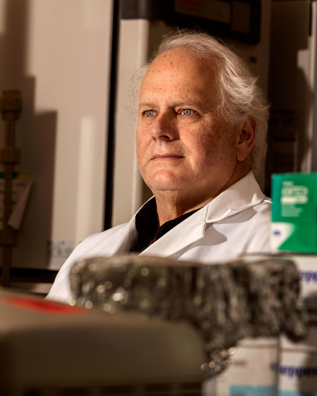 Dr. Ralph Baric in a lab at the University of North Carolina at Chapel Hill in April.