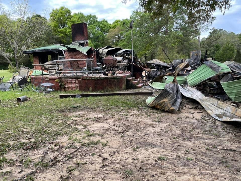 A large fire destroyed Steve and Beth Brant's a home on Old River Road in Baker on April 11. A fundraiser is being organized to help the couple get back on their feet.
