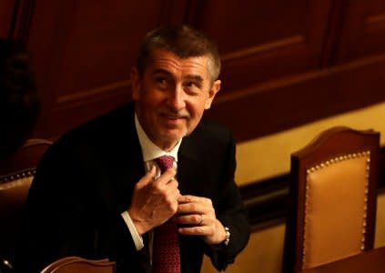 Czech Prime Minister Andrej Babis attends a parliamentary session before a confidence vote for the newly appointed government he leads, in Prague, Czech Republic January 10, 2018. REUTERS/David W Cerny