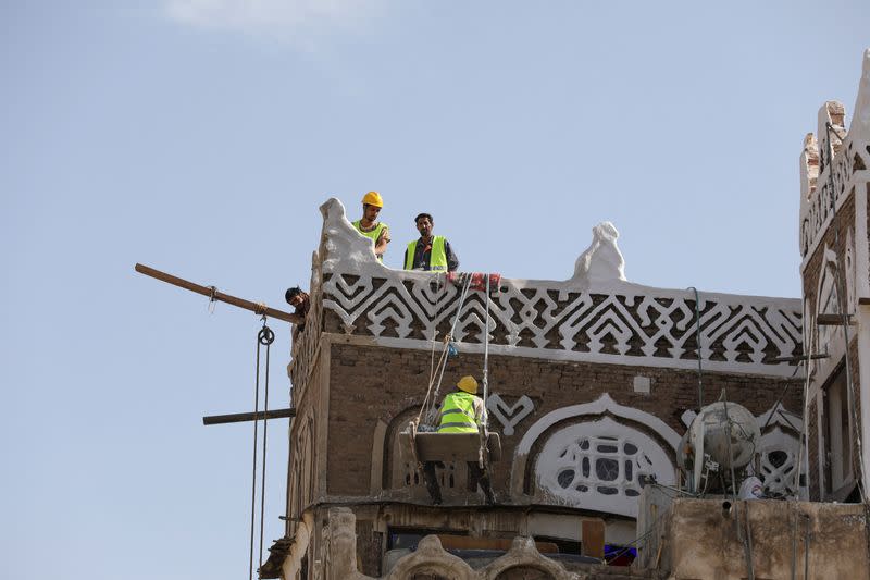 UNESO-supported project to restore ancient buildings in Sanaa