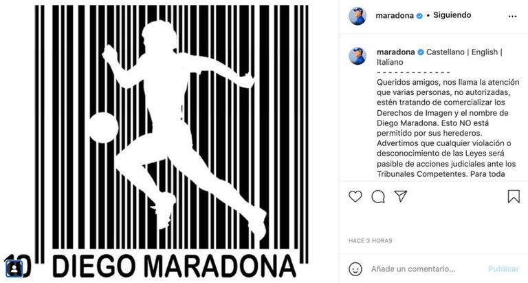 El nuevo posteo en la cuenta de Diego Maradona