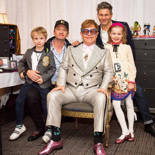 Neil Patrick Harris Takes His Twins to See Elton John on His Farewell