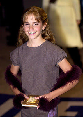 Emma Watson at the London premiere of Warner Brothers' Harry Potter and The Sorcerer's Stone