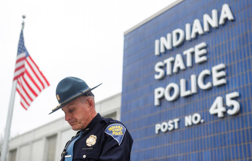 "It's a somber occasion," said Sgt. Carey Hula but said investigators had "elation" after apprehending and arrests a suspect in the death of five-year-old Cairo Jordan as he spoke to the media outside Indiana State Police Post 45 Friday afternoon regarding the arrest of Jordan's mother in California. The five-year-old's body was found in a suitcase near Salem, Ind. in 2022. March 15, 2024