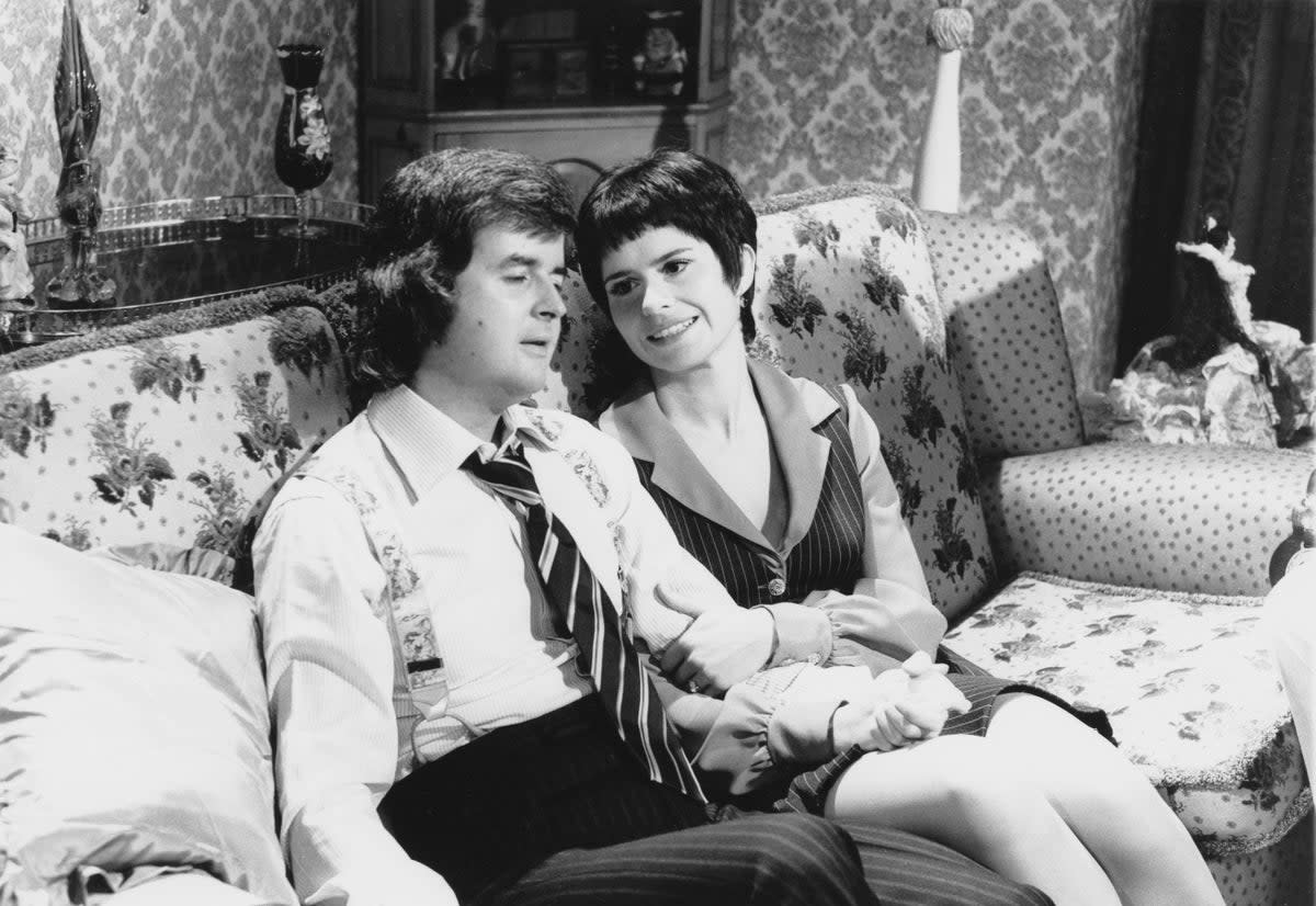 Actors Rodney Bewes (left) and Brigit Forsyth in Whatever Happened to the Likely Lads?  (Getty Images)