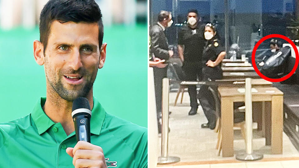 Novak Djokovic, pictured here being deported from Australia in January.