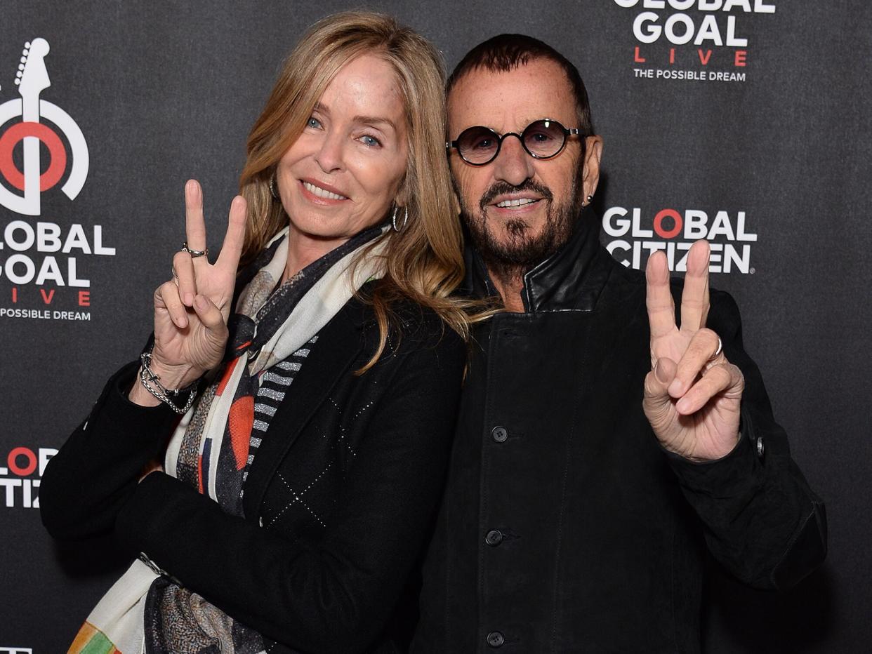 Barbara Bach and Ringo Starr attend the 2019 Global Citizen Prize at the Royal Albert Hall on December 13, 2019 in London, England