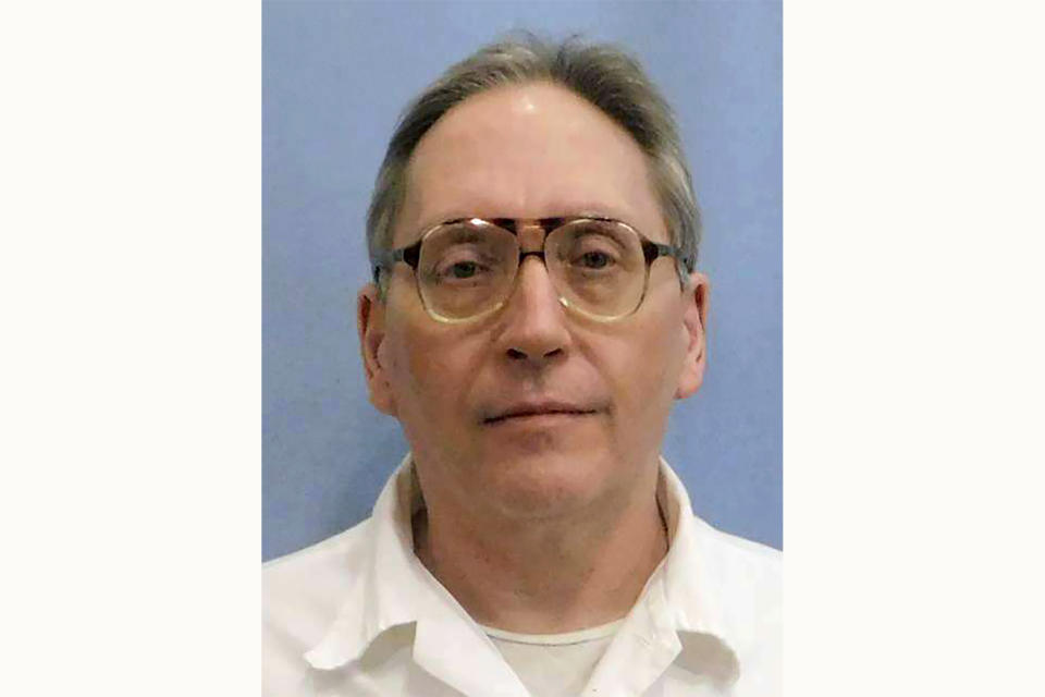 This undated photo provided by the Alabama Department of Corrections shows James Barber. A federal appeals court on Wednesday, July 19, 2023, refused to stop Barber's upcoming execution in Alabama, rejecting his argument that the state has a history of botched lethal injections. Barber, 64, is scheduled to be put to death Thursday evening, July 20, at a south Alabama prison, in the first execution scheduled in the state since Gov. Kay Ivey paused them in November for an internal review. (Alabama Department of Corrections via AP)