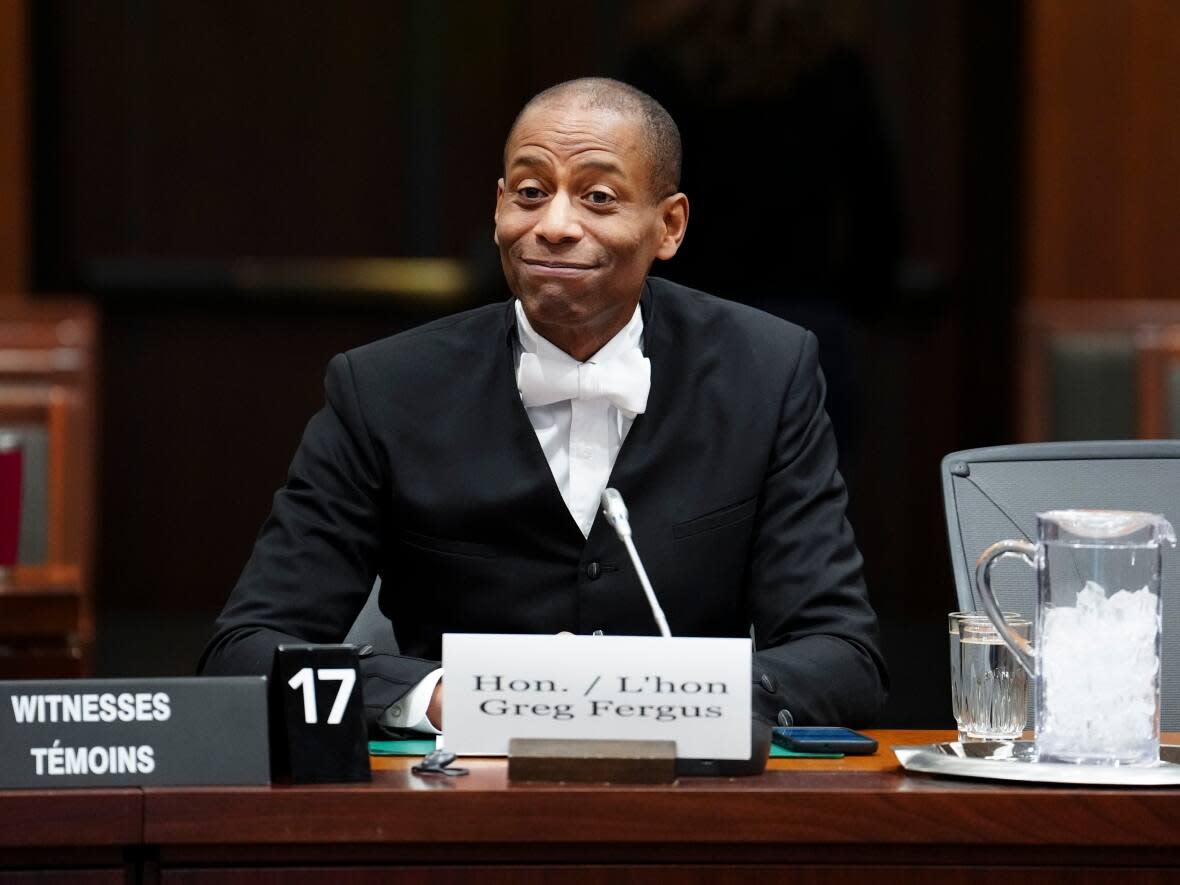 House of Commons Speaker Greg Fergus appears as a witness at the standing committee on procedures and House affairs on Parliament Hill in Ottawa on Monday, Dec. 11, 2023.  (The Canadian Press/Sean Kilpatrick - image credit)