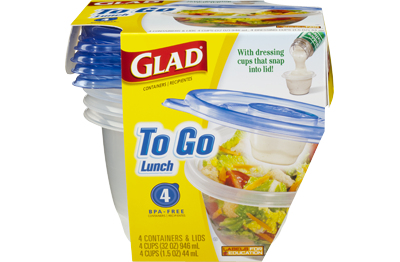 Glad container lid