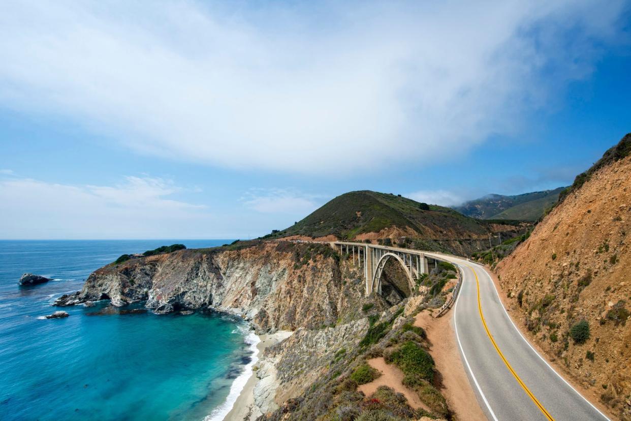 California Highway 1, the Pacific Coast Highway, near Big Sur