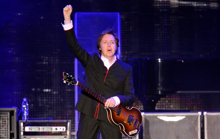 Paul McCartney durante su segunda visita a Buenos Aires, en 2010