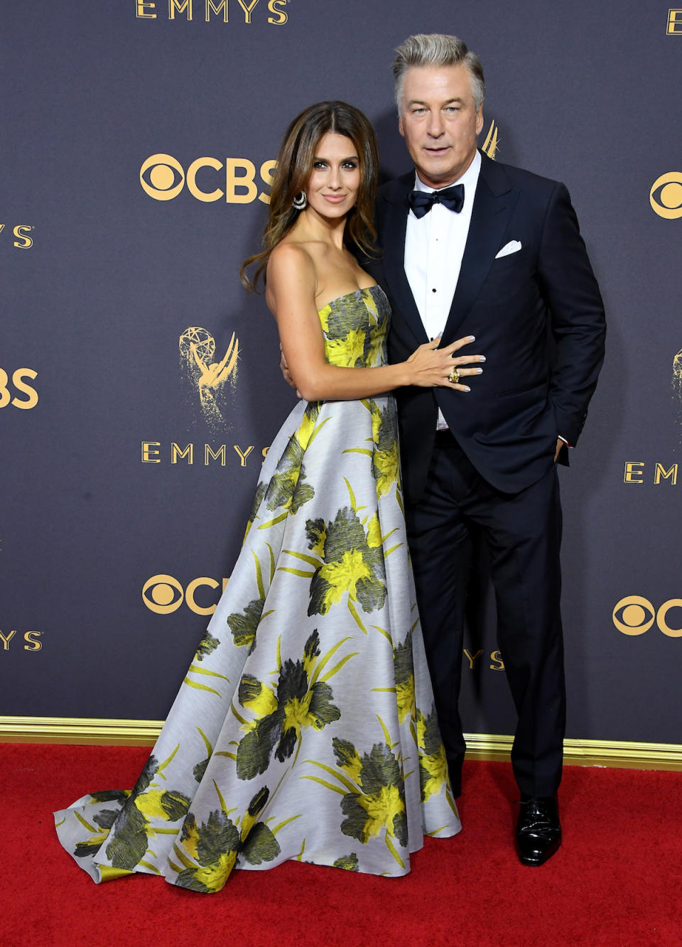 Alec Baldwin with Hilaria Baldwin in Badgley Mischka