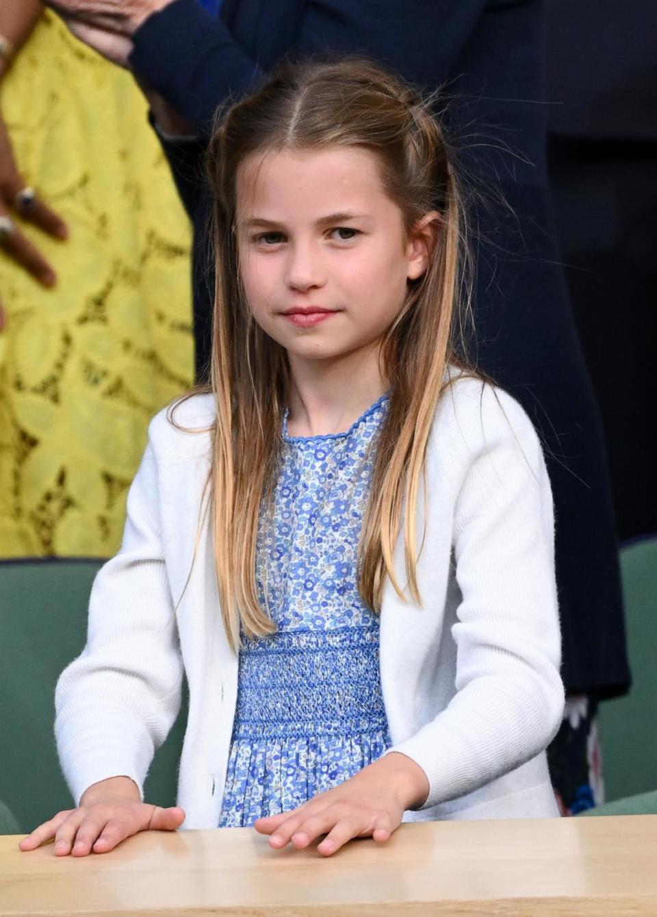 PHOTO: Princess Charlotte of Wales watches Carlos Alcaraz vs Novak Djokovic in the Wimbledon 2023 men's final on Centre Court during day fourteen of the Wimbledon Tennis Championships, on July 16, 2023, in London. (Karwai Tang/WireImage via Getty Images, FILE)