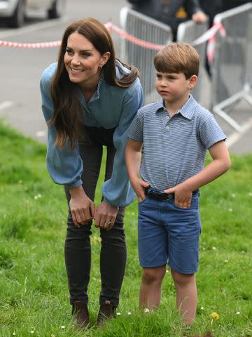 <p>Daniel Leal - WPA Pool/Getty</p> Kate Middleton and Prince Louis in May 2023