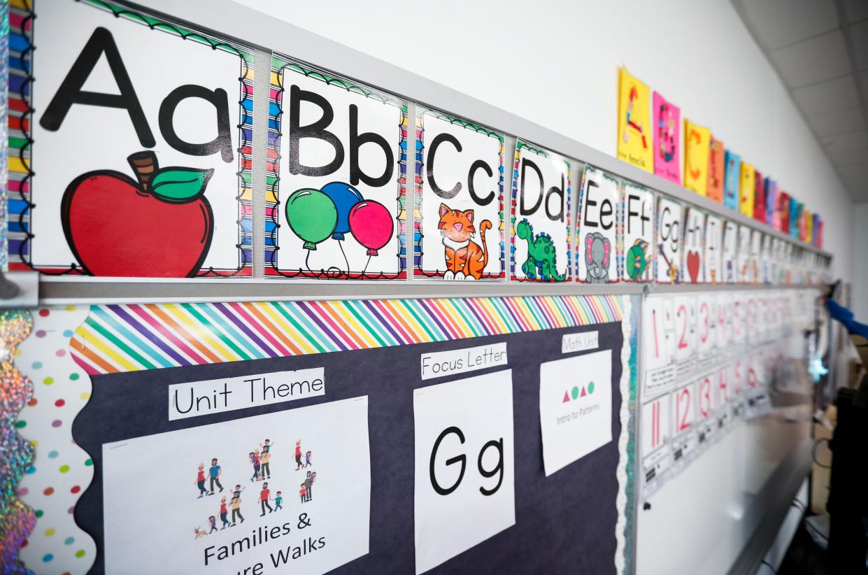 A classroom at Williams Elementary school.