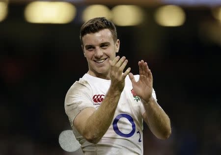 Britain Rugby Union - Wales v England - Six Nations Championship - Principality Stadium, Cardiff - 11/2/17 England's George Ford applauds fans after the game Action Images via Reuters / Henry Browne Livepic