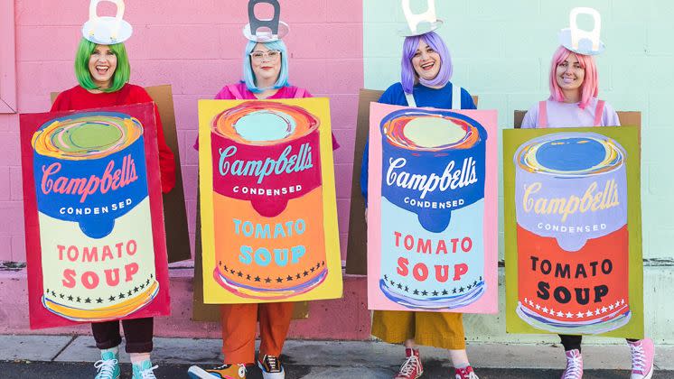group halloween costumes campbells soup cans