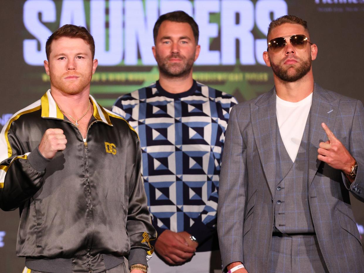 Canelo Alvarez and Billy Joe Saunders (Ed Mulholland / Matchroom)