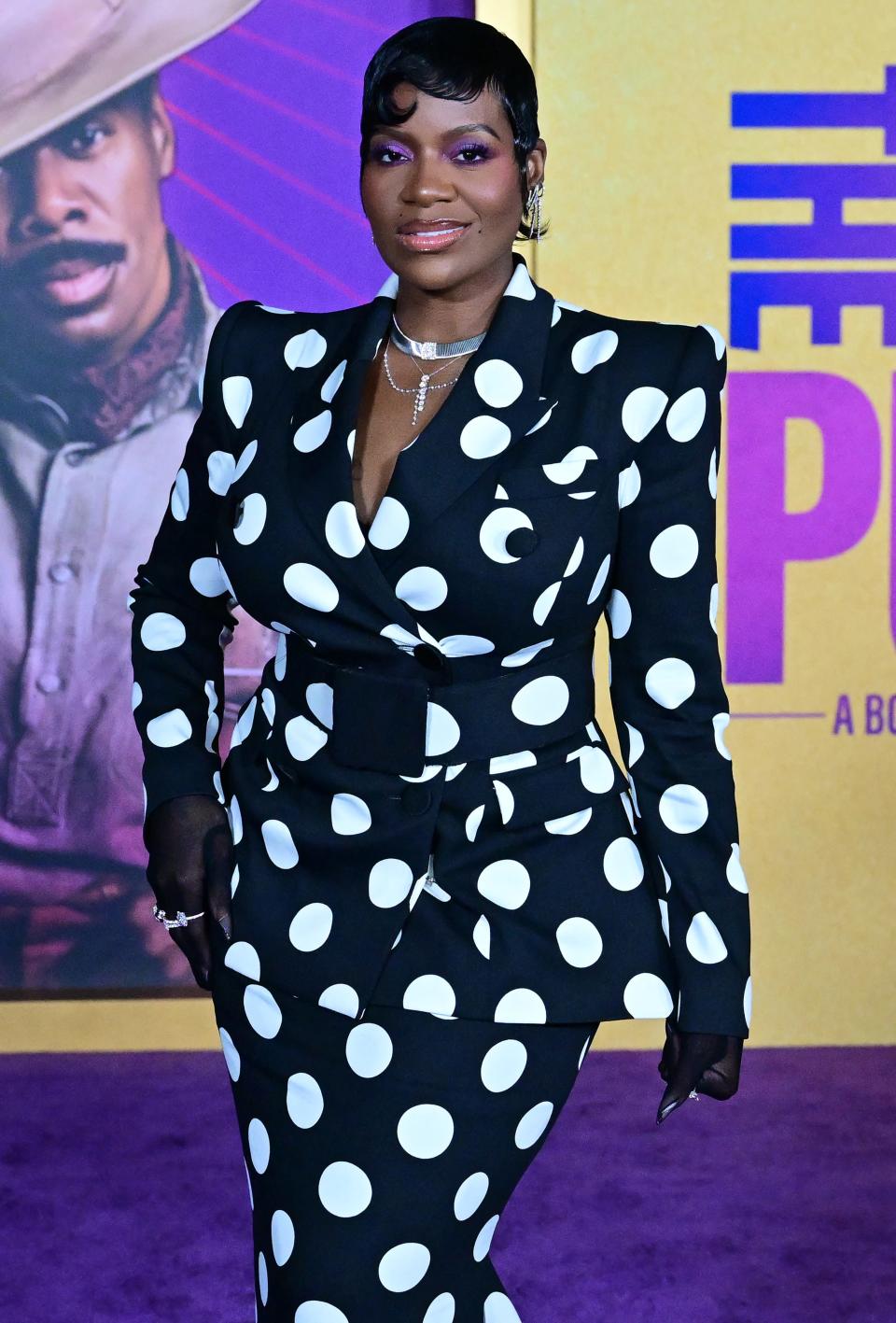 Fantasia Barrino attends the world premiere of "The Color Purple" at the Academy Museum in Los Angeles, December 6, 2023.