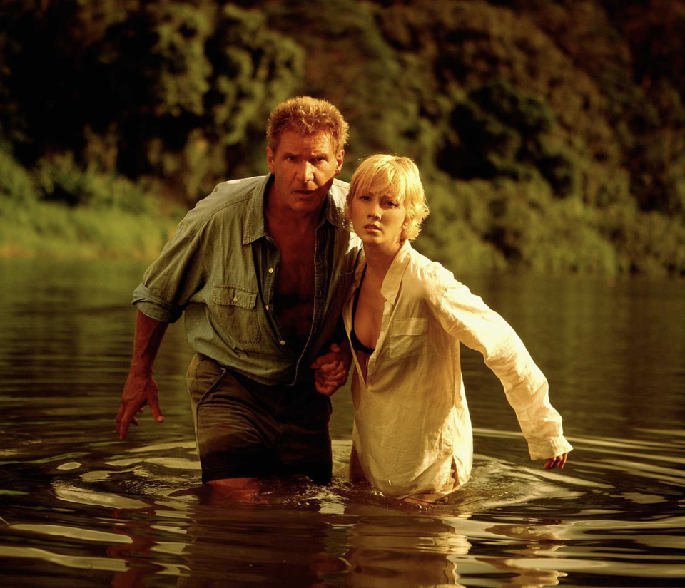 2/21/98. Harrison Ford And Anne Heche In A Scene From The New Buena Vista Movie 