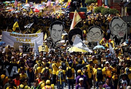 Pro-democracy group Bersih stage 1MDB protest, calling for Malaysian Prime Minister Najib Abdul Razak to resign, in Kuala Lumpur, Malaysia November 19, 2016. REUTERS/Edgar Su