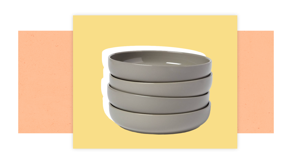 You can stack plenty of these stoneware bowls.