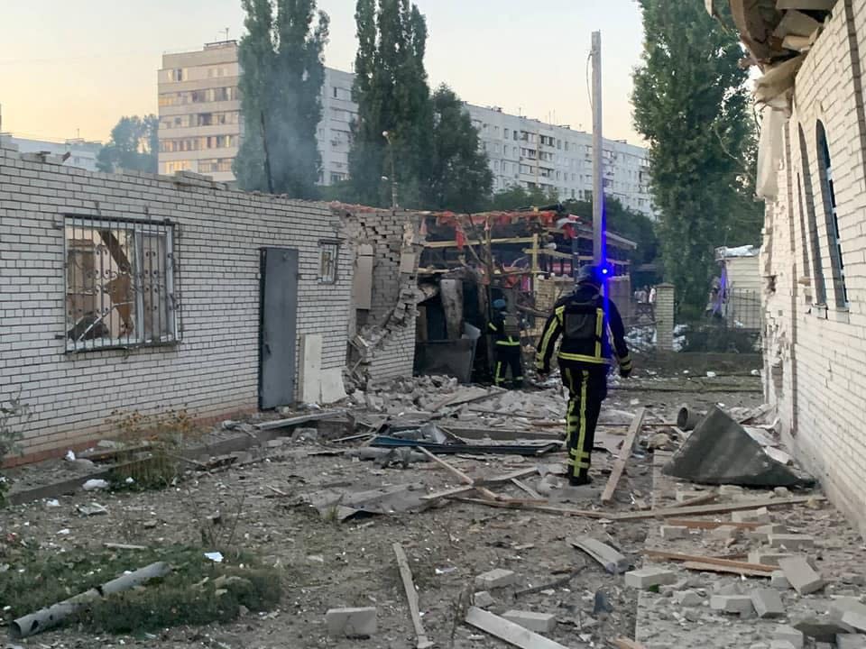 Ukrainian Emergency Service shows rescuers working outside of a damaged church after Russian missiles struck Zaporizhzhia (UKRAINIAN EMERGENCY SERVICE/AFP)
