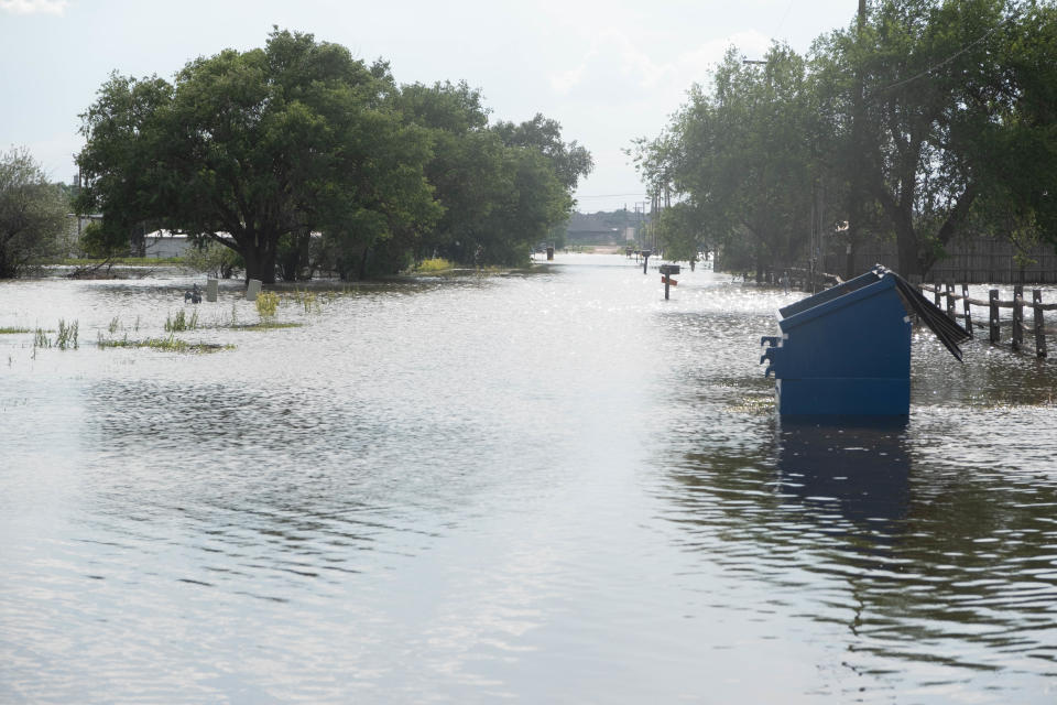 Flooding along 77th Steet Monday has left many residents without drinking water and electricity just south of the Greenways in Amarillo.