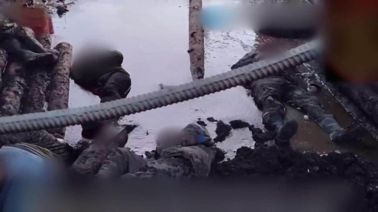 One of the videos of the execution of prisoners of war, screenshot: Donetsk Oblast Prosecutor's Office