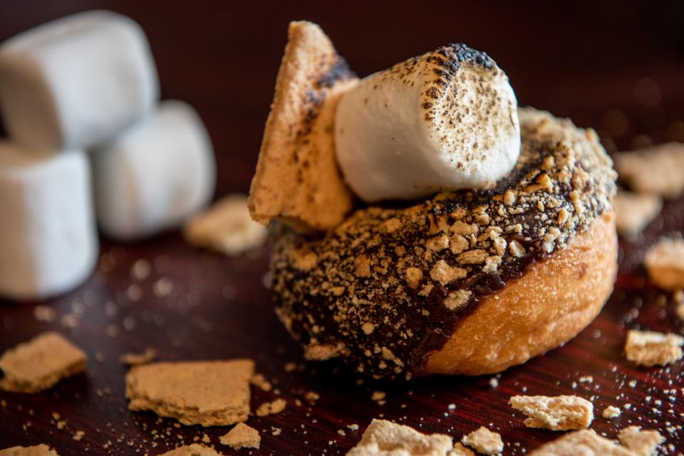 A s'mores donut at D'Ercole Donuts in Northvale on Tuesday August 17, 2021. 