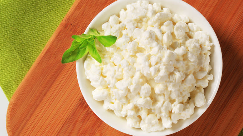 Bowl of cottage cheese