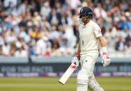 Cricket - England vs Pakistan - First Test - Lord's Cricket Ground, London, Britain - May 24, 2018 England's Joe Root reacts after losing his wicket Action Images via Reuters/John Sibley