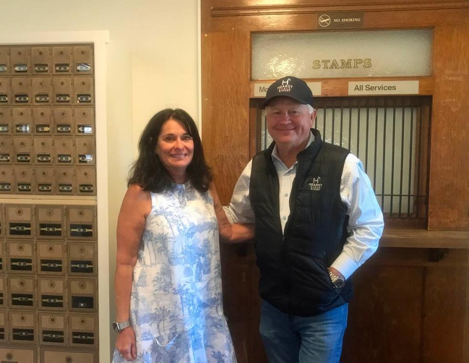 Debi and Jim Saunders, the current lessees of Sebastian’s General Store in Old San Simeon Village, are exhibiting historic U.S. Postal Service mailboxes and window in the newly renovated, 160-year-old building. Sebastan’s opened to the public on Friday, June 16, 2023, after being closed four years for renovations. Kathe Tanner/ktanner@thetribunenews.com