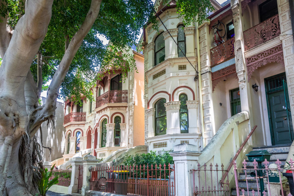 An image of a typical terrace house in Sydney Australia