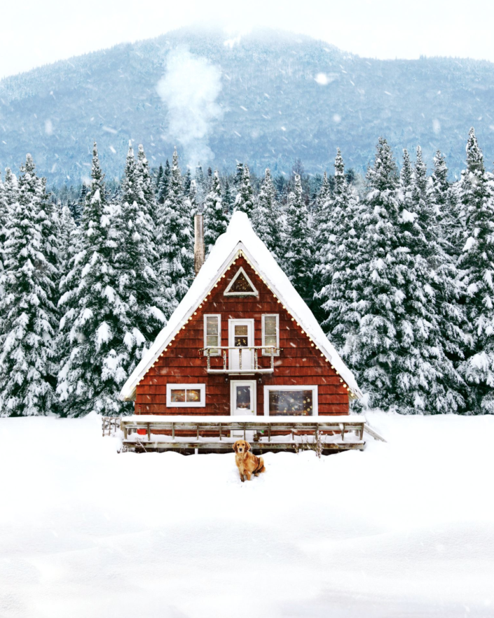 <p>This quaint cabin is situated between Stowe and Smugglers' Notch, Vermont. The design of the chalet-inspired structure actually dates back to 1934, when architect R.M. Schindler designed a California cabin in the same shape. </p><p><a class="link " href="https://www.amazon.com/SDBING-Fleece-lined-Christmas-Grippers-Slipper/dp/B01N3QZGMA?tag=syn-yahoo-20&ascsubtag=%5Bartid%7C10072.g.35047961%5Bsrc%7Cyahoo-us" rel="nofollow noopener" target="_blank" data-ylk="slk:SHOP COZY SOCKS">SHOP COZY SOCKS</a></p>