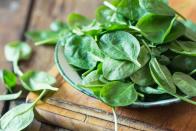<p>We’ll spare you the Popeye jokes, but spinach has serious health muscles. For one thing, it's a rich source of lutein. Aside from guarding against age-related macular degeneration, a leading cause of blindness, lutein may prevent heart attacks by keeping artery walls clear of cholesterol. Spinach is also rich in iron, which helps deliver oxygen to your cells for energy, and folate, a B vitamin that prevents birth defects. </p><p><strong>Try it: </strong><a href="https://www.prevention.com/food-nutrition/recipes/a20511205/spinach-barley-salad/" rel="nofollow noopener" target="_blank" data-ylk="slk:Spinach Barley Salad;elm:context_link;itc:0;sec:content-canvas" class="link ">Spinach Barley Salad</a></p>