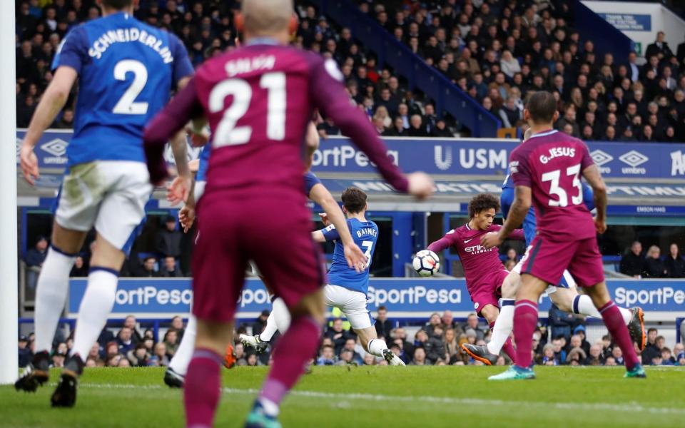 David Silva set up two goals, including Leroy Sane’s opener, in Manchester City’s 3-1 win at Everton.