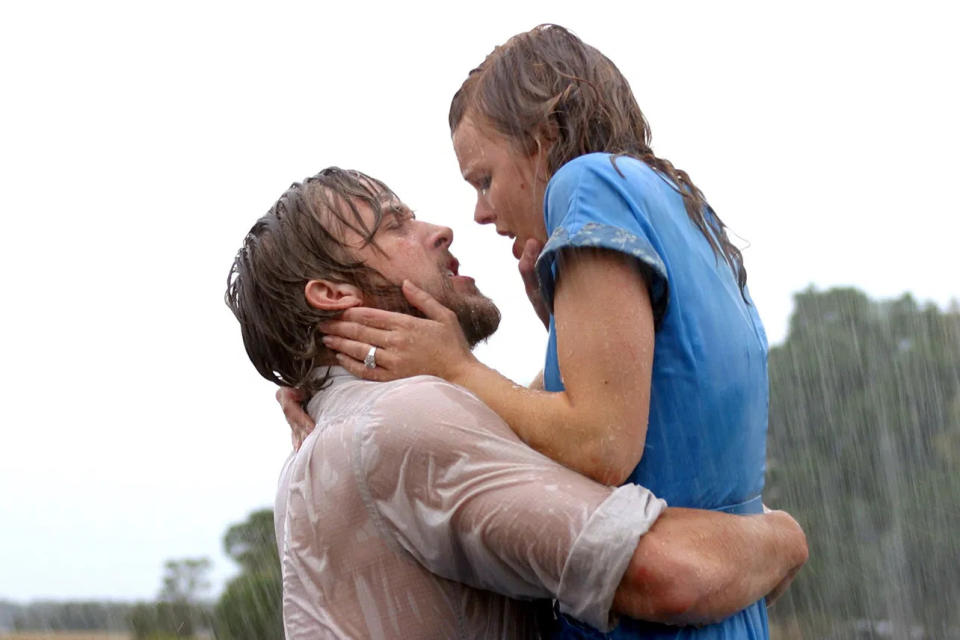 Rachel McAdams and Ryan Gosling in a scene from The Notebook