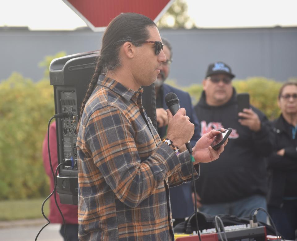 Carlos Casanova, an Adrian native who is now an academic researcher at Arizona State University, was the keynote speaker for Thursday’s ceremony designating Gulf Street on the Adrian's east side as Honorary Cesar Chavez Drive.
