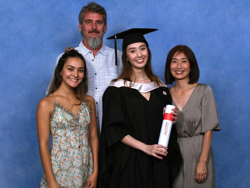 The Fenn family at Sharnie Fenn's graduation