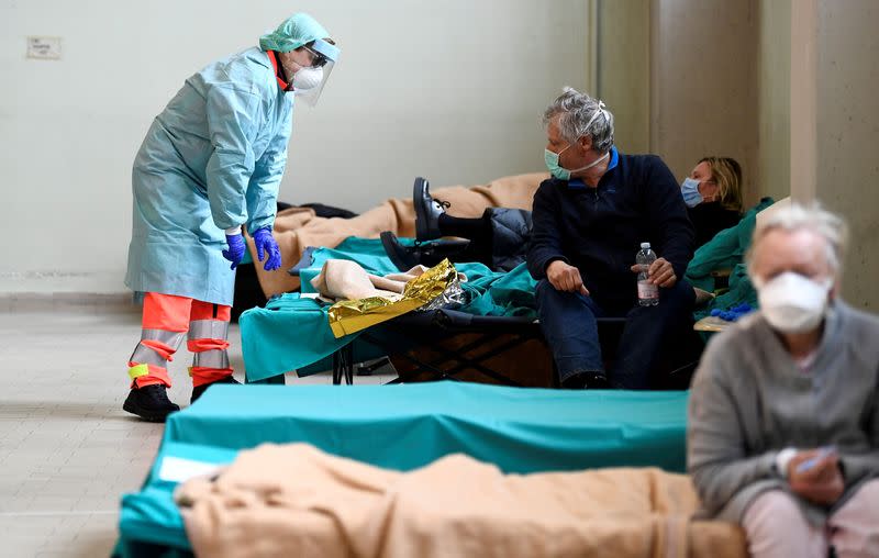 FILE PHOTO: Day four of Italy's nationwide coronavirus lockdown, in Brescia