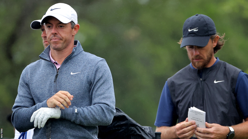 Rory McIlroy and Tommy Fleetwood at the Texas Open