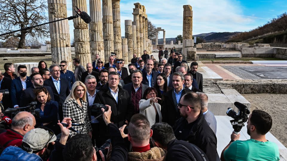 Greece's prime minister inagurated the restored palace earlier in the week, - Sakis Mitrolidis/AFP/Getty Images