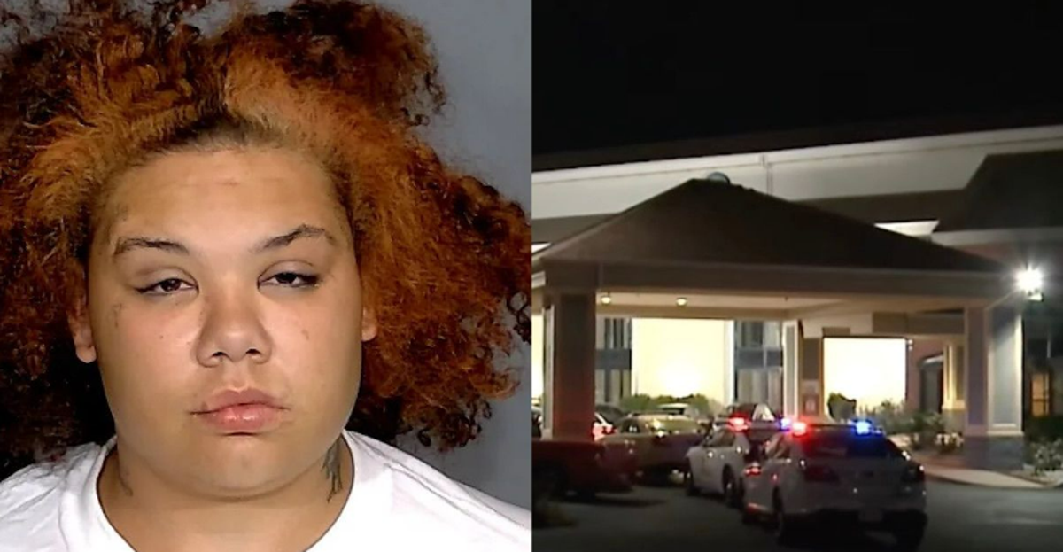 Sharon Key saw red and stabbed her niece in a Days Inn Hotel in Castleton, Indiana (IMPD/WXIN)