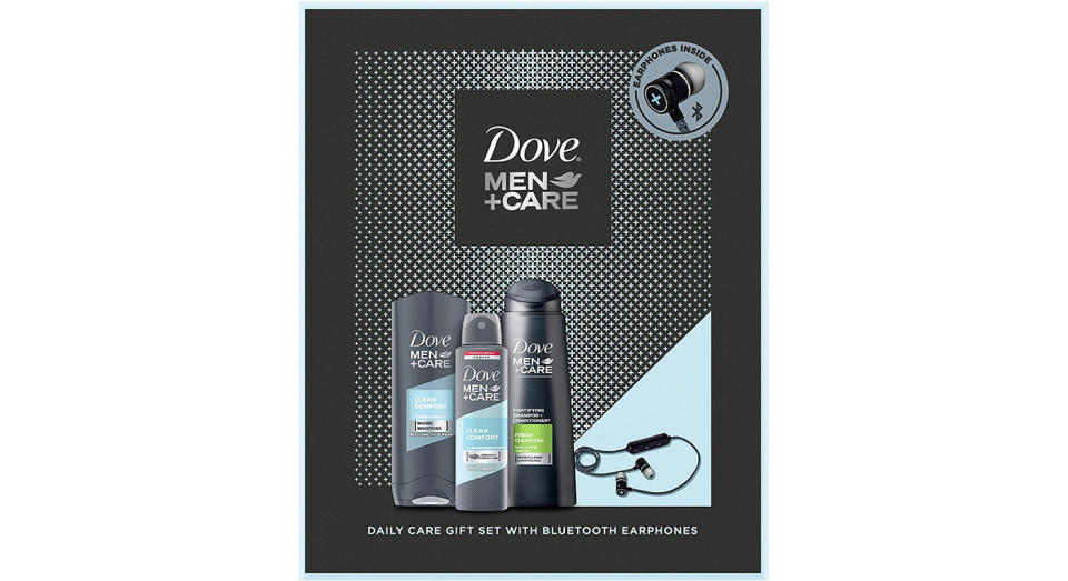 Dove Men + Care Daily Care and Wireless Bluetooth Headphones Christmas Gift 