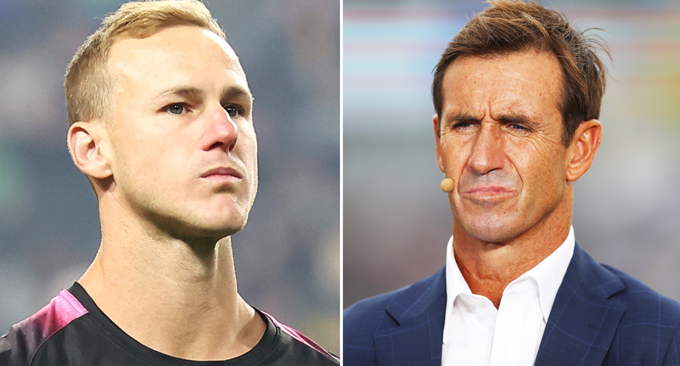 Pictured left Daly Cherry-Evans and right Andrew Johns