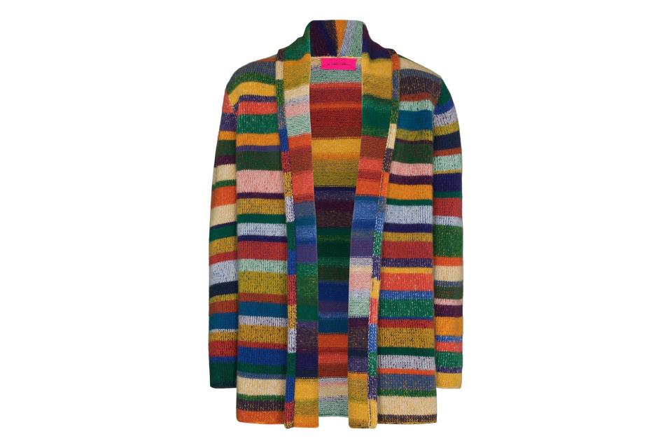 The Elder Statesman stripe knit cashmere cardigan