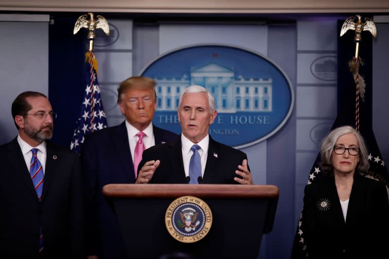 U.S. President Trump holds news conference on the coronavirus outbreak at the White House in Washington